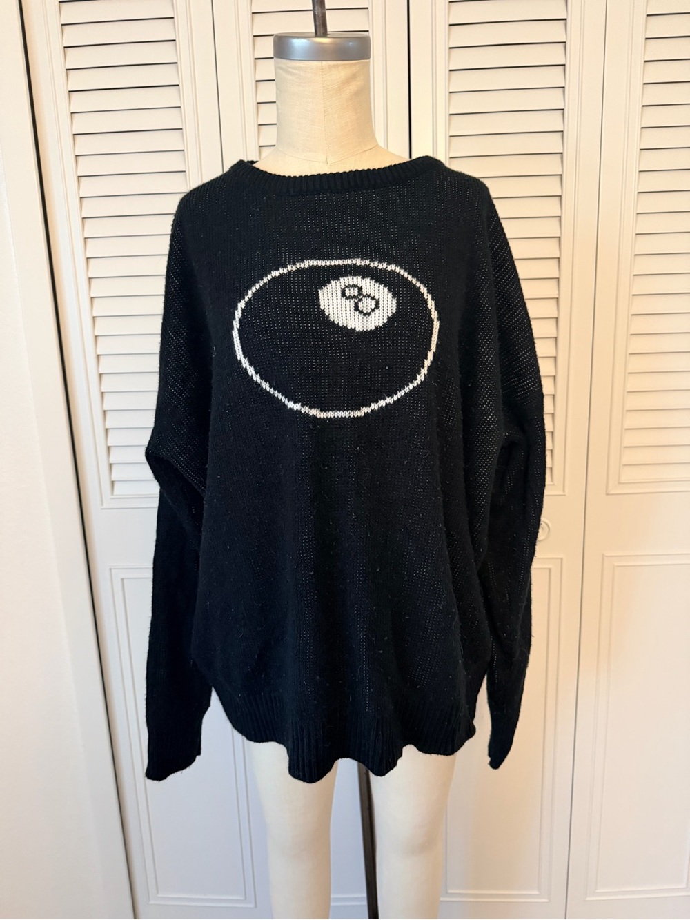 8-Ball Graphic Oversized Sweater
